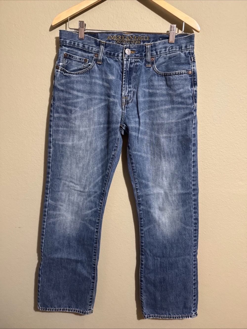 American Eagle Jeans Mens 30 x 32 Original Boot Cut Blue Medium Wash